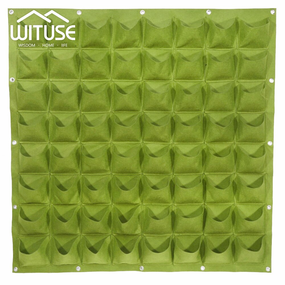 36 72 Pockets Planting Bags Pot Black Hanging Vertical Wall Garden Planter Flower Home Indoor Outdoor Balcony Gardening pocket: EQF298