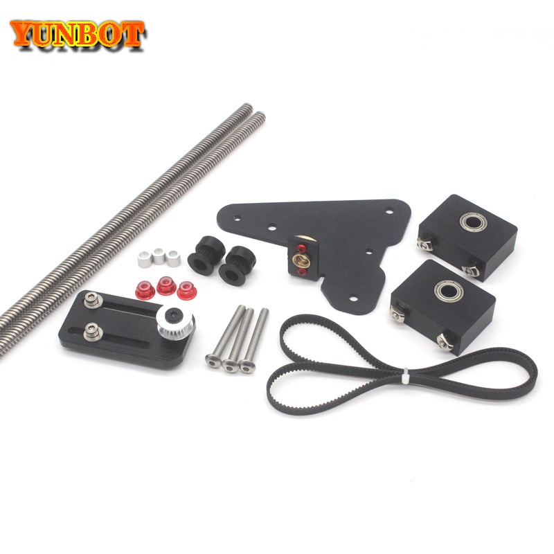 3D Printer Parts Upgrade Kits Creality Ender 3/CR10 Dual Z Axis T8 Lead Screw Kits Bracket Aluminum Profile WIth Belt Pulley