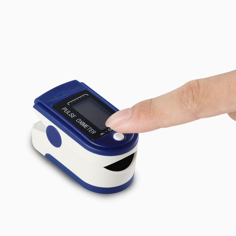 Heart Rate Health Diagnostic Monitor Finger Pulse Oximeter Digital Portable Automatic OLED Older family 2.6 - 3.6V: Sky blue black