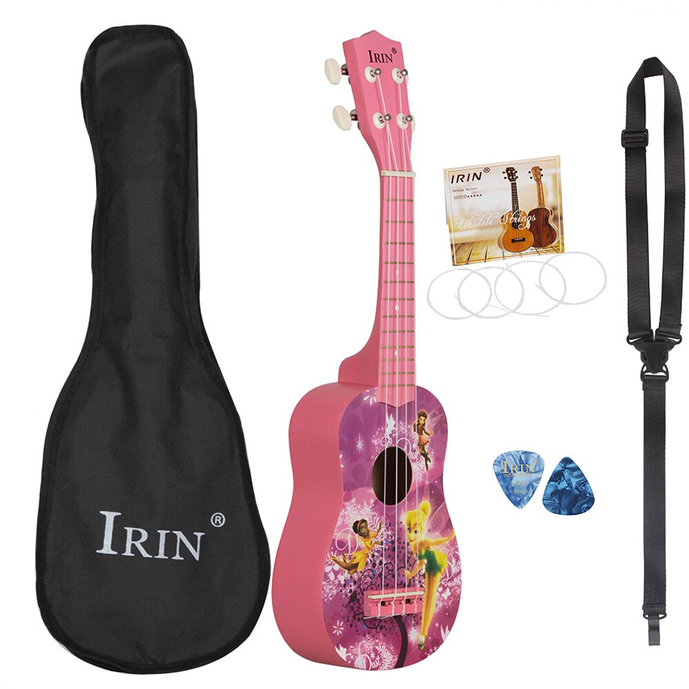 M MBAT-ukelele de tilo de 21 pulgadas para niño, instrumento Musical de 4 cuerdas, guitarra hawaiana, bolsa de ukelele, de Navidad: Fantasy set