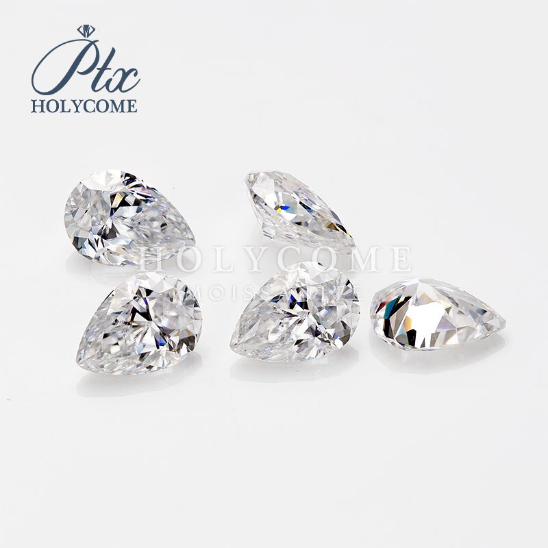 biały kolor 3x5mm Gruszka skaleczenie syntetyczny moissanite luźny diament kamienie szlachetne Hurt ceny dla biżuteria zrobienie
