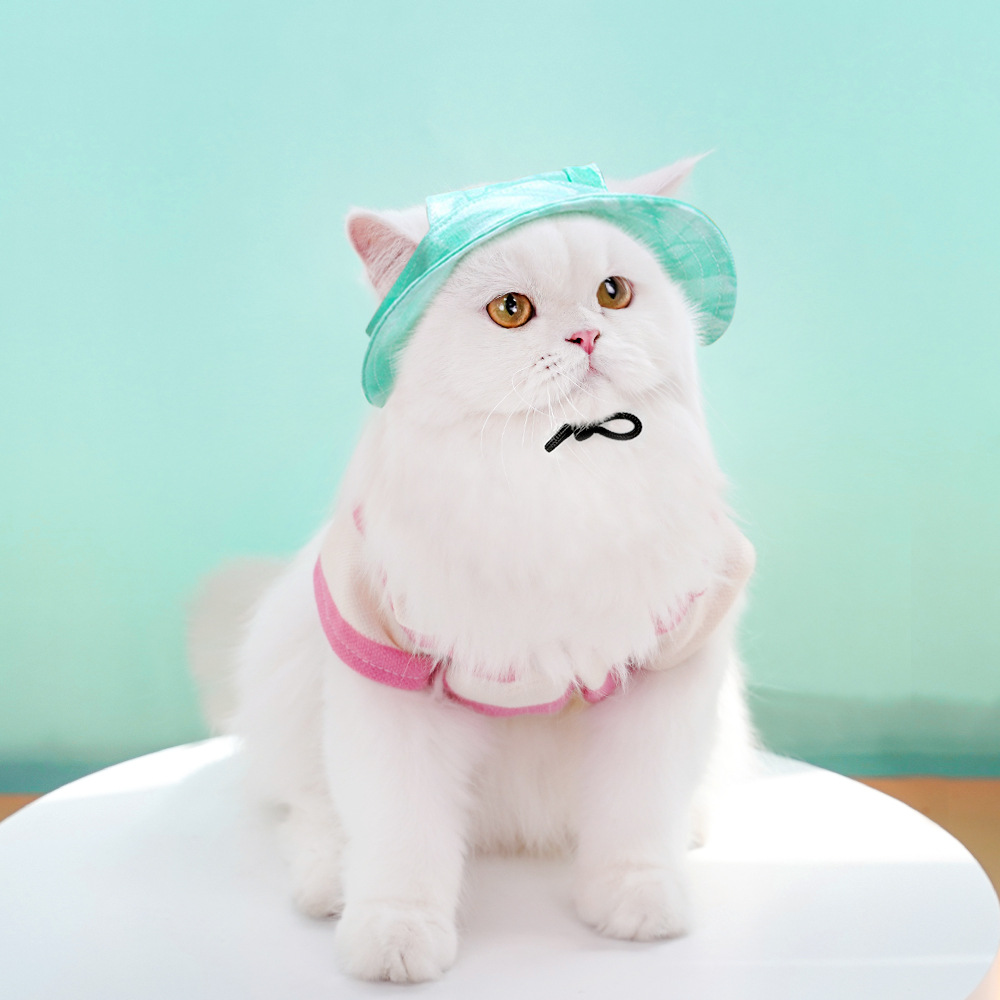 Gorros para perros y gatos con cuerda ajustable, sombrero para mascotas pequeñas y medianas, sombrero para cachorros, accesorios para perros pequeños: S / Verde