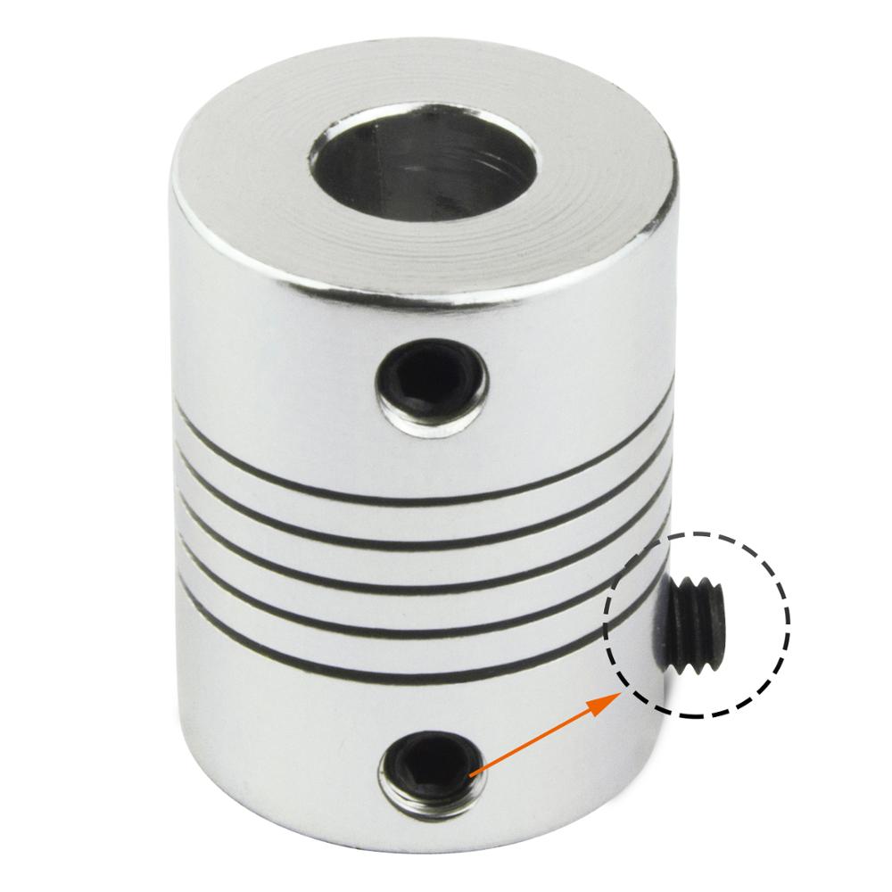 5 kpl joustava kytkin alumiini cnc-askelmoottorin leuka-akselin liitin 5mm to 8mm od 19 x 25mm 3d tulostimen osalle ender 3 liitintä