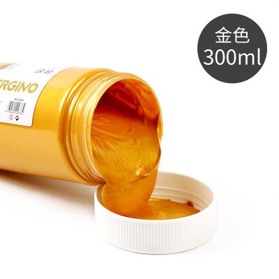 300 500ml Golden Acrylic Paint Metal Paint Wood Paint Quick-drying Waterproof Furniture Statue Wall Painting Hand-painted Paint: 300ml gold