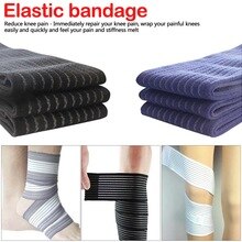 1 stk elastisk bandagetape sportsknæstøttestrop skinnebensbeskytter kompressionsbeskytter til ankelbens håndledsindpakning
