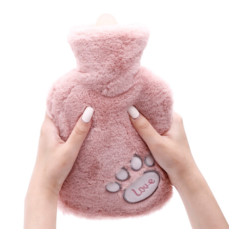 1000Ml Leuke Water Flessen Met Soft Cover Draagbare Winter Warm Water Fles Handwarmer Meisjes Hand Voeten Warmte jug