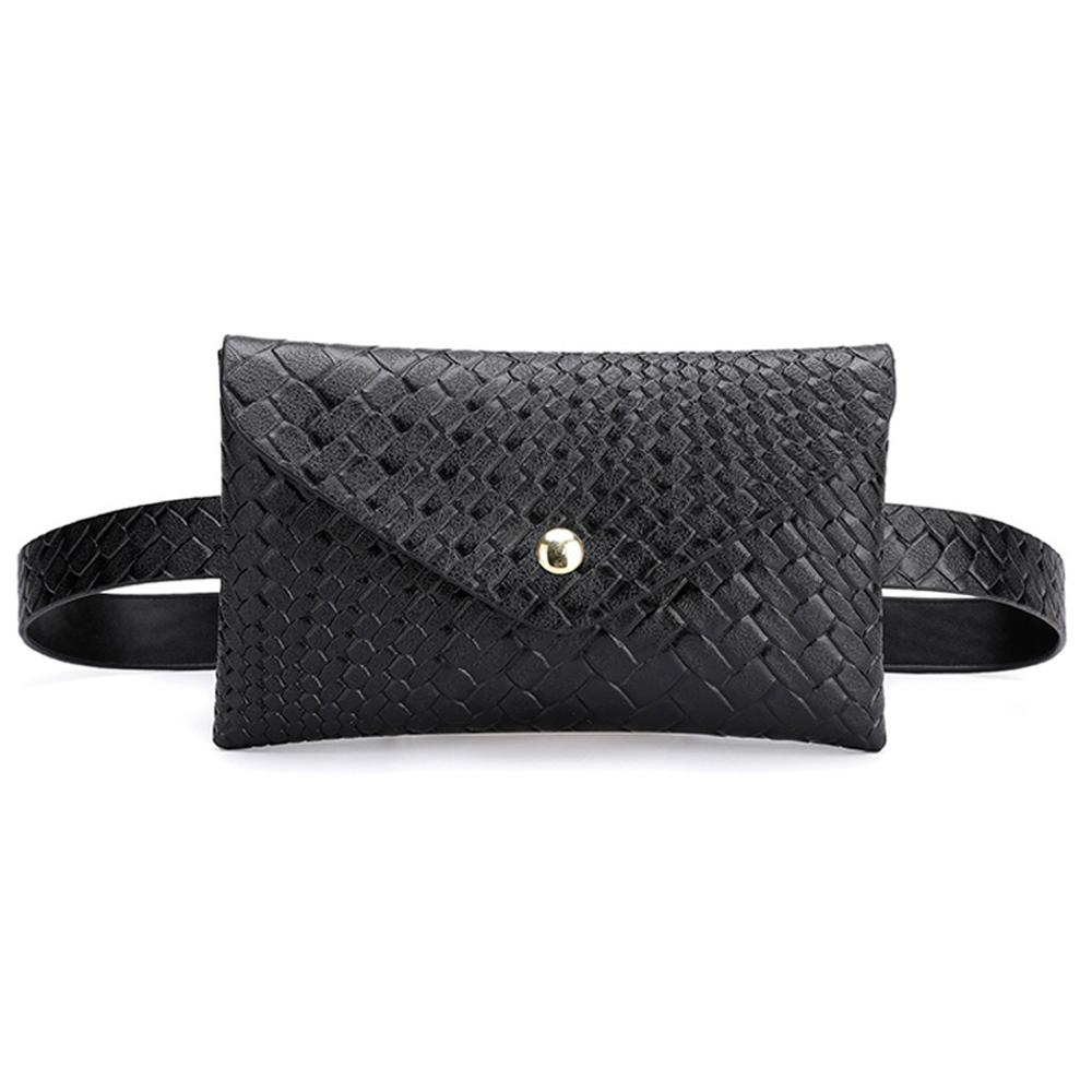 PU Leather Weaving Envelope Handbag Women Outdoor Hasp Solid Classic Messenger Bag Chest Bag Small Bags torebki damskie A40: Default Title