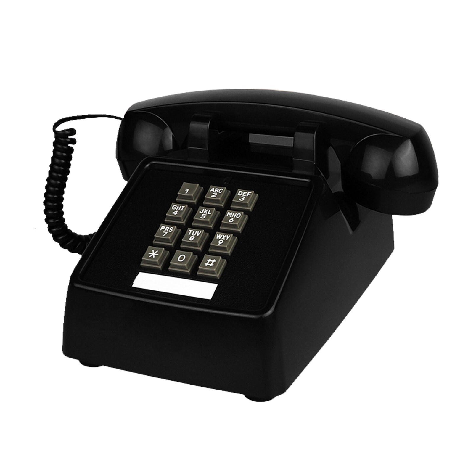 Black Landline Phones with Loud Ring for Home Office Hotel School Corded Single Line Heavy Desktop Basic Telephone for Seniors