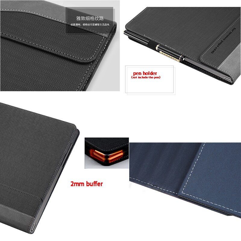 Fodral för lenovo yoga 6 13 alc 6 13.3 laptopfodral avtagbar notebook pc-fodral väska tangentbord skyddande hud stylus