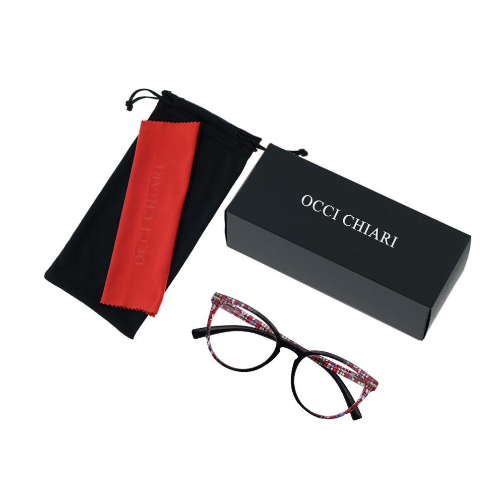 OCCI CHIARI, gafas de luz azul, Marcos cristal óptico gafas Vintage para mujer, gafas de ordenador transparentes, gafas graduadas para miopía, Marco óptico
