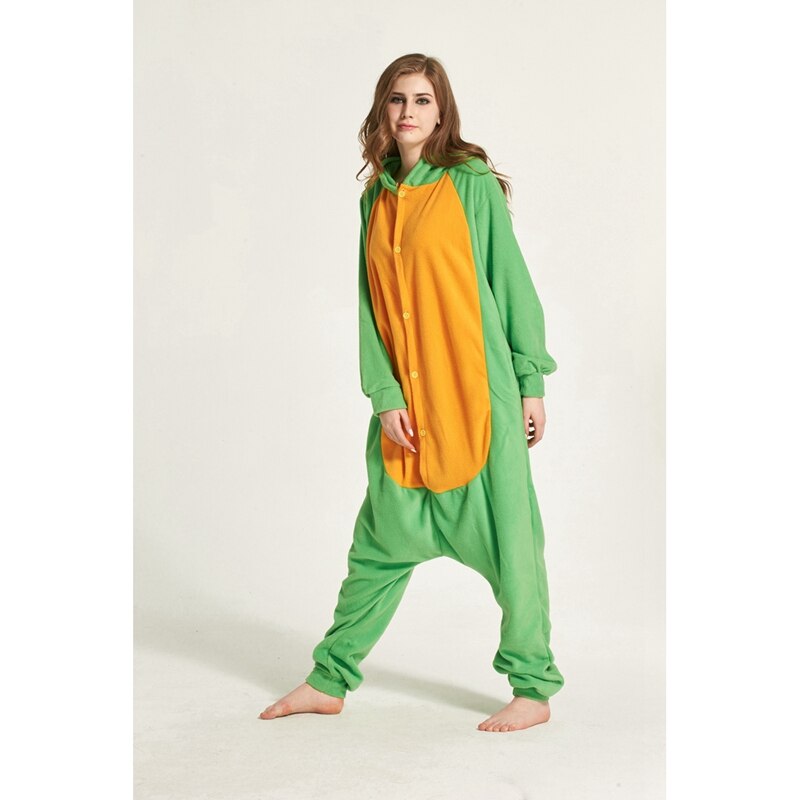 Pigiami animali per adulti impostato pigiami per cartoni animati Cosplay cerniera donna uomo inverno pigiama tartaruga unisex