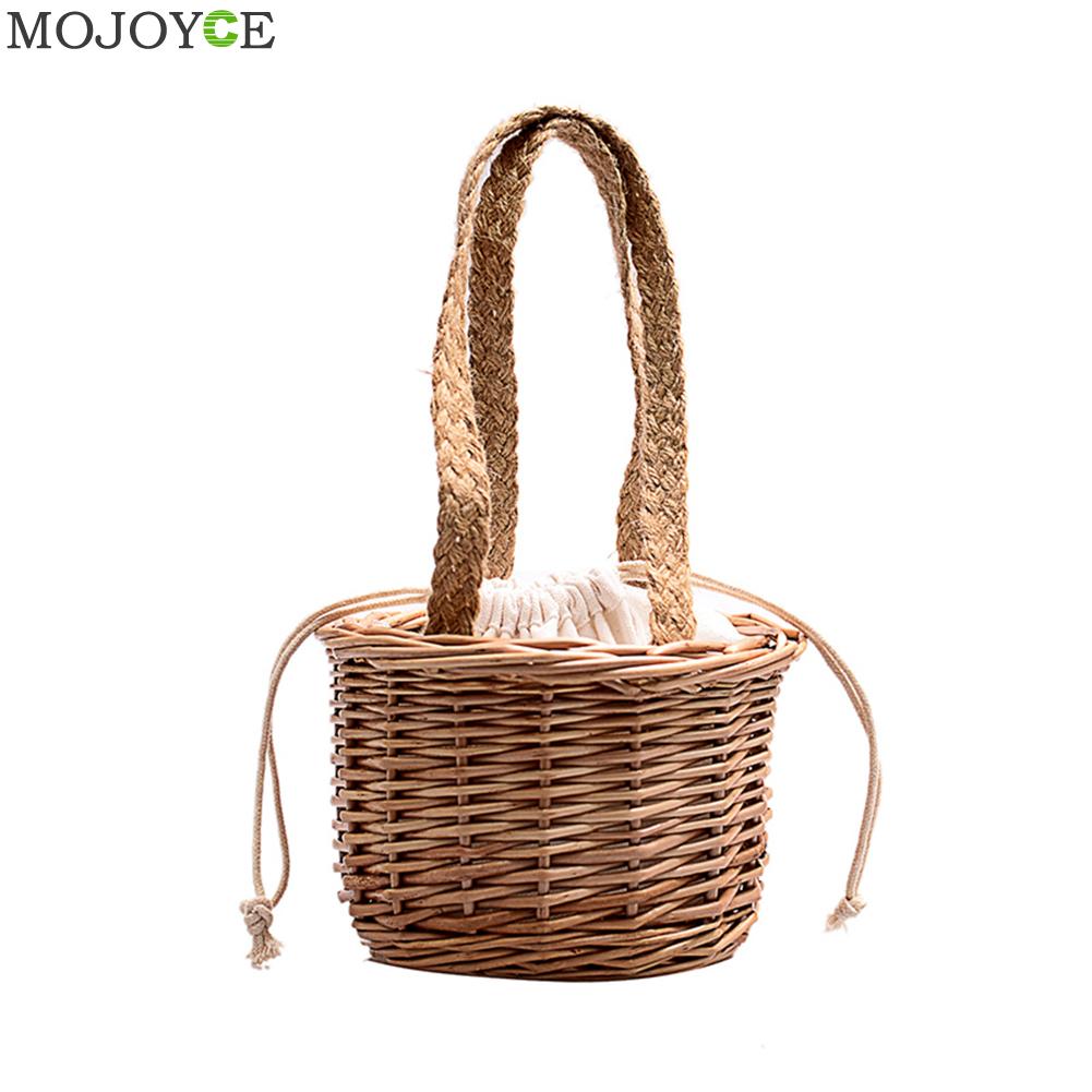 Frauen Boho Stroh Gesponnener Korb Totes Tasche Sommer Weibliche Rattan Strand Handtasche Geldbörse Böhmischen Sommer Stroh Handtasche: Ursprünglich Titel