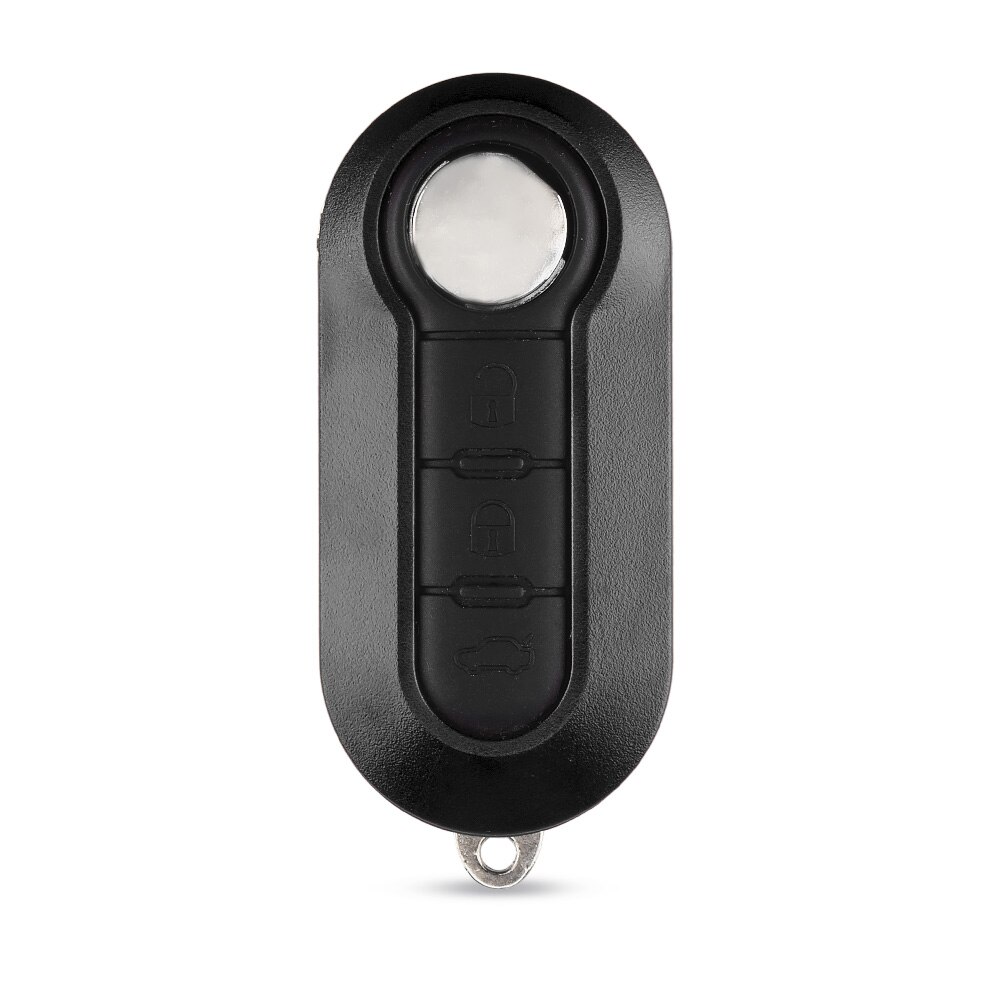 KEYYOU Auto Schlüssel Ersatz Für FIAT 500 Panda Punto Bravo Ducato Stilo mit 3 Taste Fall Fob SIP22 Klinge Folding auto Schlüssel Shell: For Fiat / black 1
