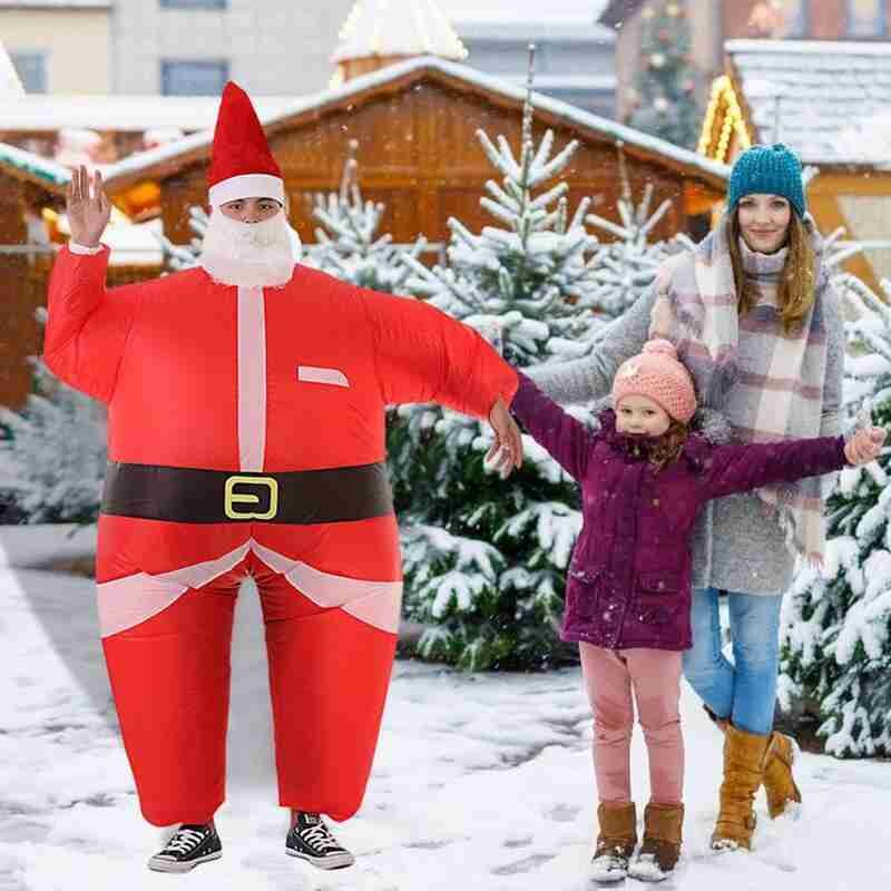 Kerstman Opblaasbare Pak Voor De Grote Markt Grappige Cartoon Opblaasbare Kleding Stadium Pop Rekwisieten Prestaties Kleding P7W2