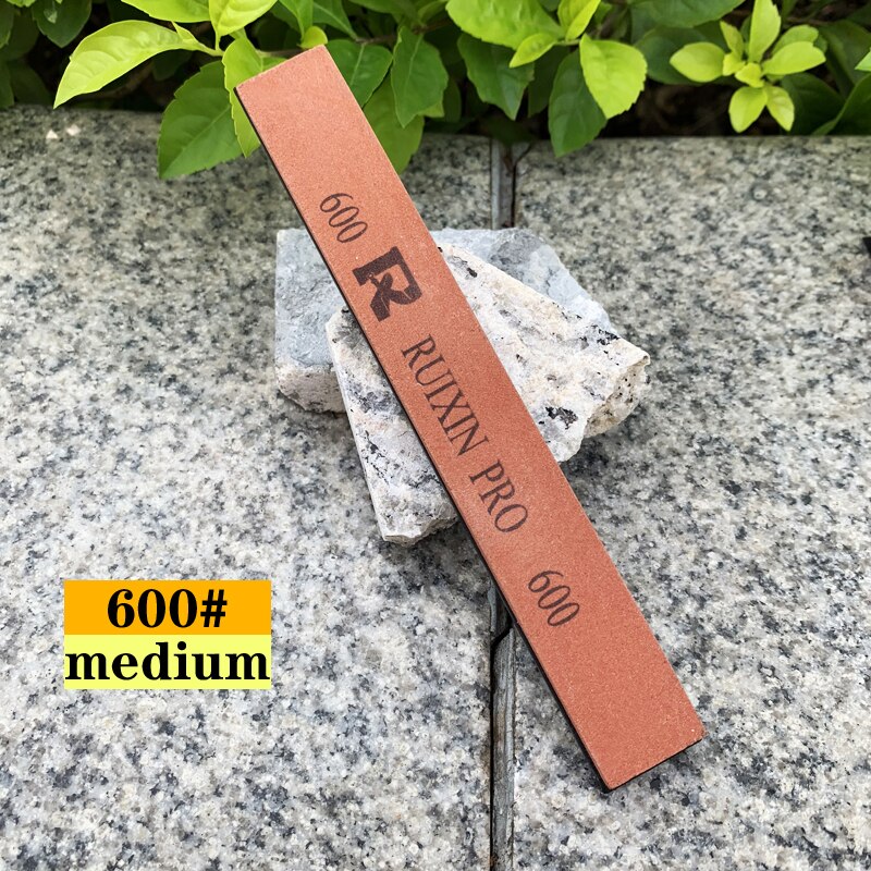 RUIXIN 120-1500 Grit Grindstone Kitchen Hone Stone Knife Sharpener Fixed Angle Grind Whetstone Sharpen Bar Knife Grinder Tools: 600 Grit