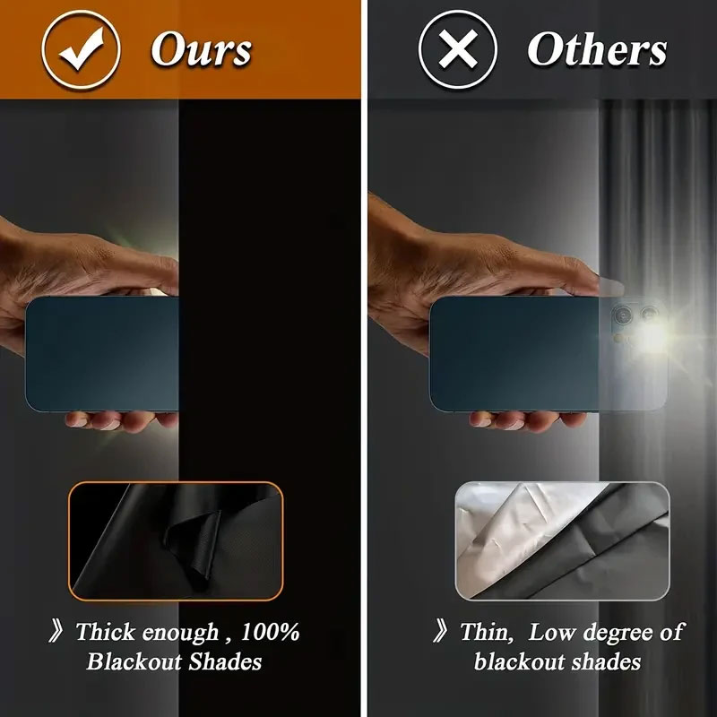 1 Uds. Cortina lisa, cortina opaca de poliéster Simple para decoración del hogar, cortinas de viaje plegables portátiles, protección UV, habitación