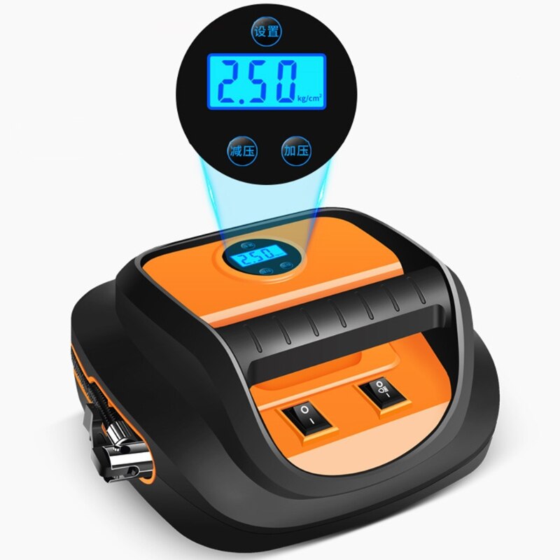 12V Portable Car Air Pump Digital Display Preset Tire Pressure Car Tyre Pump