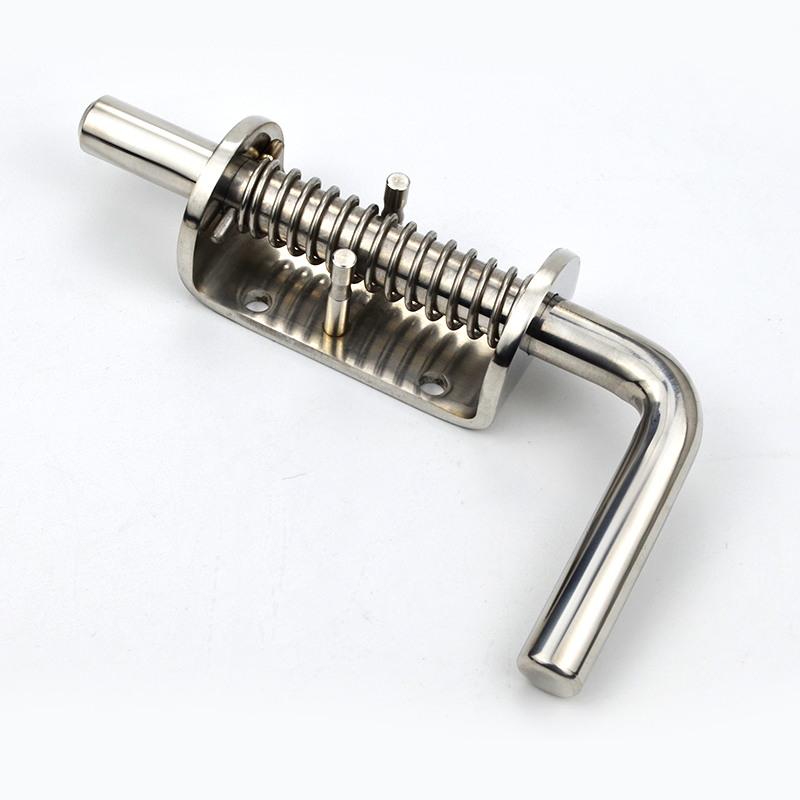 304 Stainless Steel Strip Spring Latch Door Latch Anti-Theft Sliding Round Latch Door Latch, Spring Force Door Latch