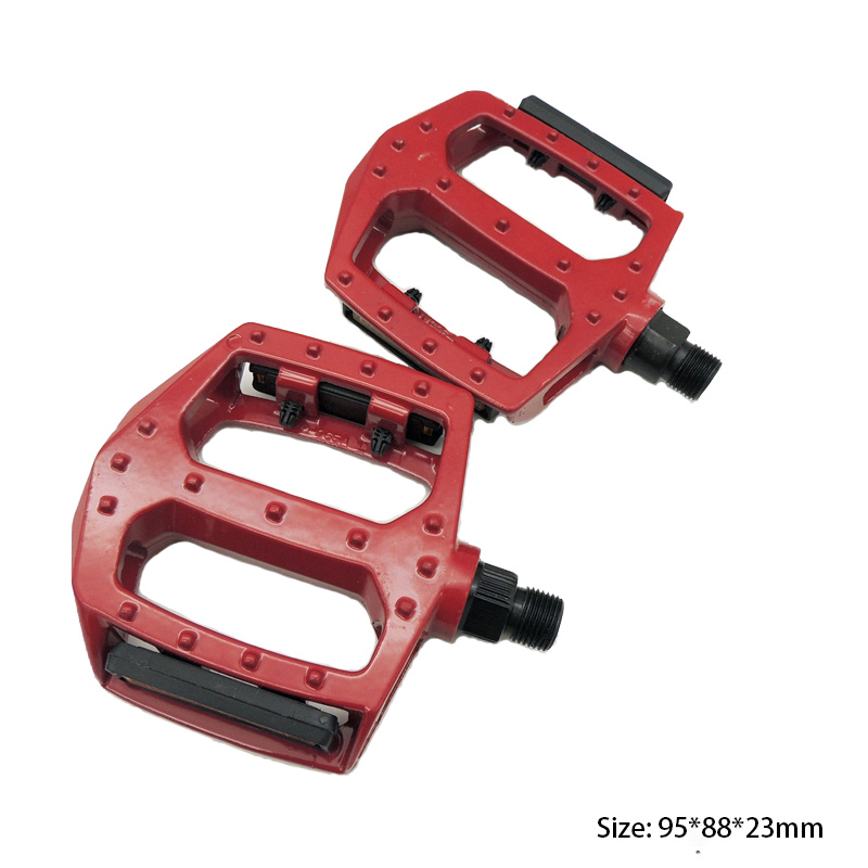 Wellgo – pédales de vélo pliant ultralégères, en alliage d&#39;aluminium, antidérapantes, vtt, BMX, accessoires de cyclisme: red