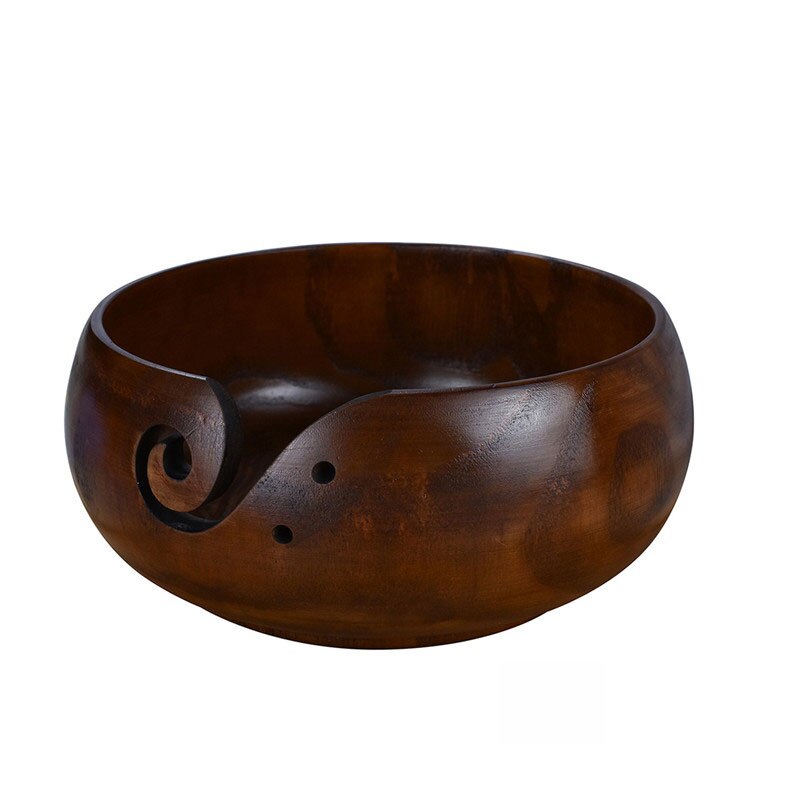 Drewniana przędza miska DIY ręcznie przędza dziewiarska uchwyt na drutach i szydełka akcesoria robić szycia organizator na prezent matki: styl 1