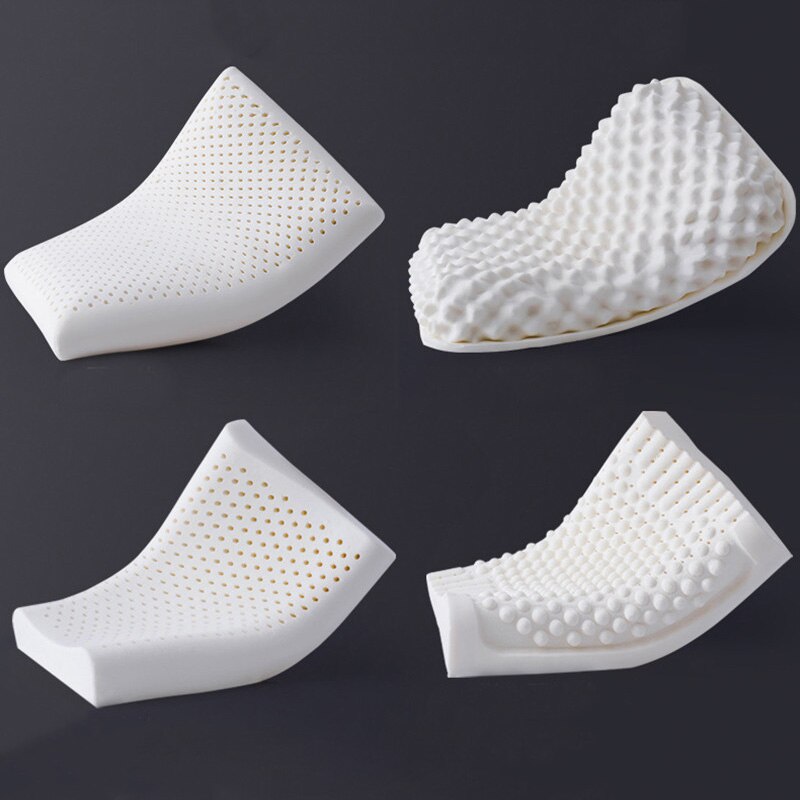 Natural-Latex Pillow Orthopedic Cervical Massage Bed Pillow Release Pressure Sleeping Pillows for Bedroom with Pillowcase
