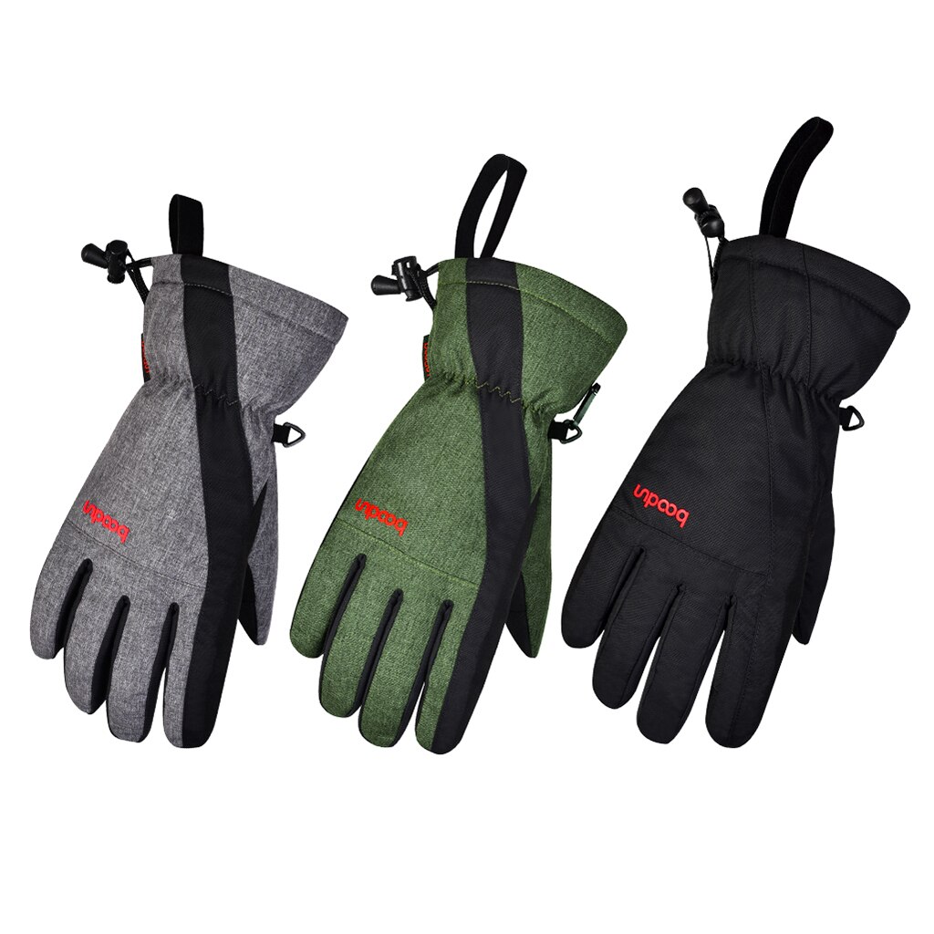 Duurzaam Outdoor Winter Vissen Handschoenen Waterdichte Anti-Scheuren Winddicht Voor Mens Womens Skiën Motorrijden Handschoenen