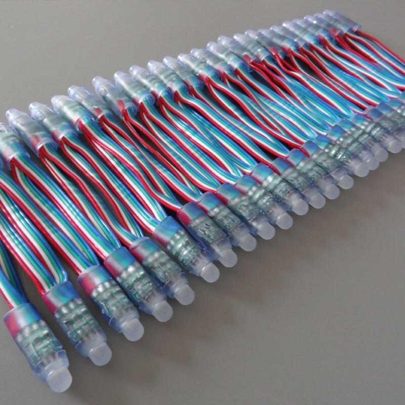 5V 12mm RGB LED string light,led module lights,christmas lightbox symbols,Round shape,50LEDs/string,DC5V input,Waterproof IP68