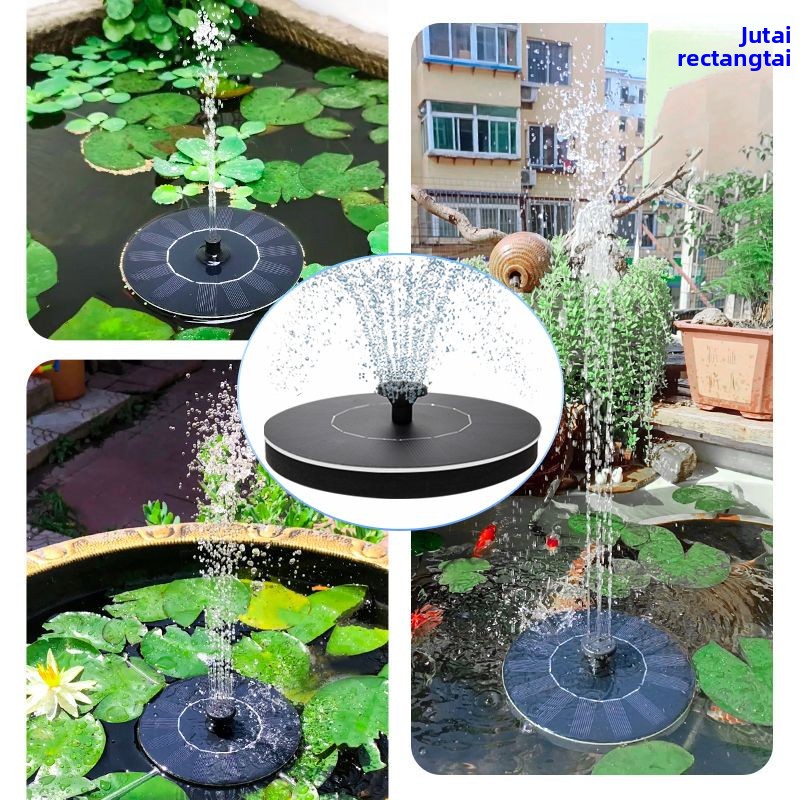 Solar Fountain Outdoor Garden Water Feature Floating Bird Bath No Electricity Needed