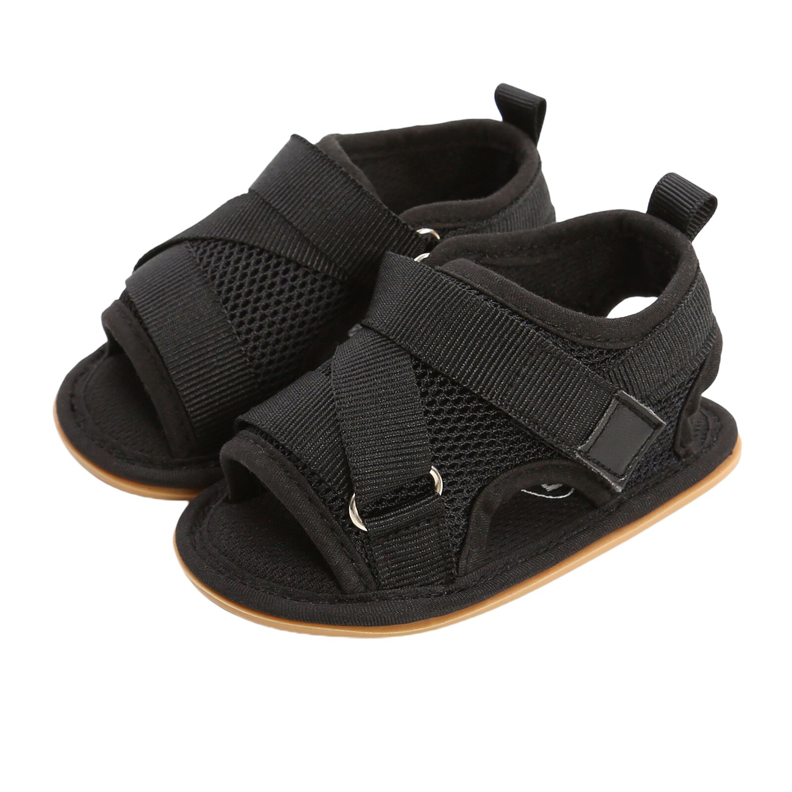 Citgeett Summer Newborn Girls Boys sandali solidi scarpe Mesh traspirante piatto suola morbida scarpe Casual: D / 0-6 mesi