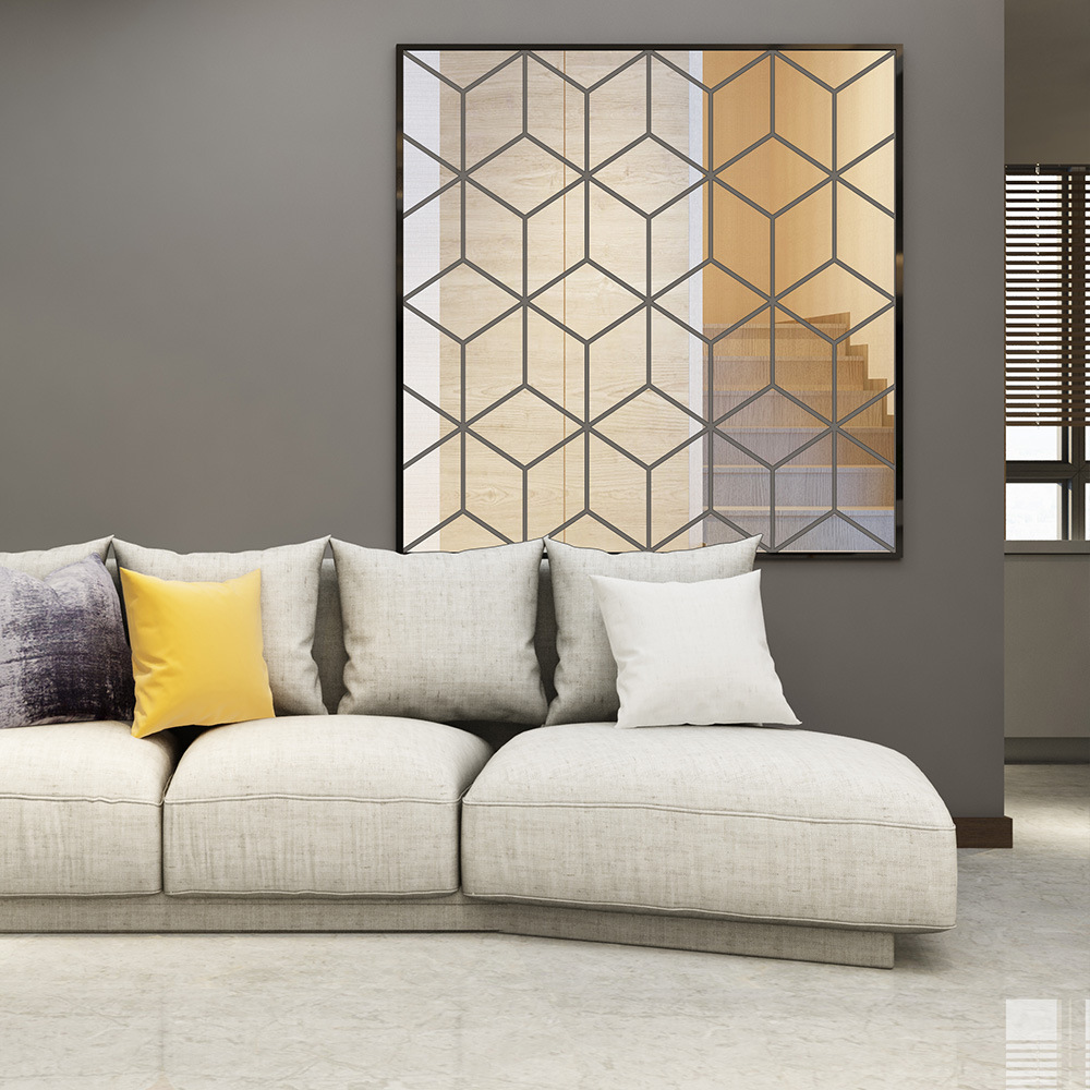 Espejo Adhesivo de pared con diamantes 3D, rombos acrílicos, autoadhesivo, hojas de espejo extraíbles, calcomanías de pared, Fondo de mosaico, decoración del hogar