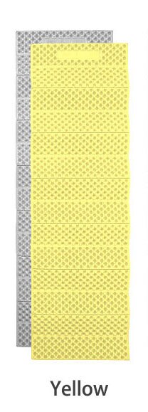 Esterilla ultraligera para acampar, colchoneta plegable de espuma para exteriores, Picnic, senderismo, equipo de senderismo, impermeable: Yellow
