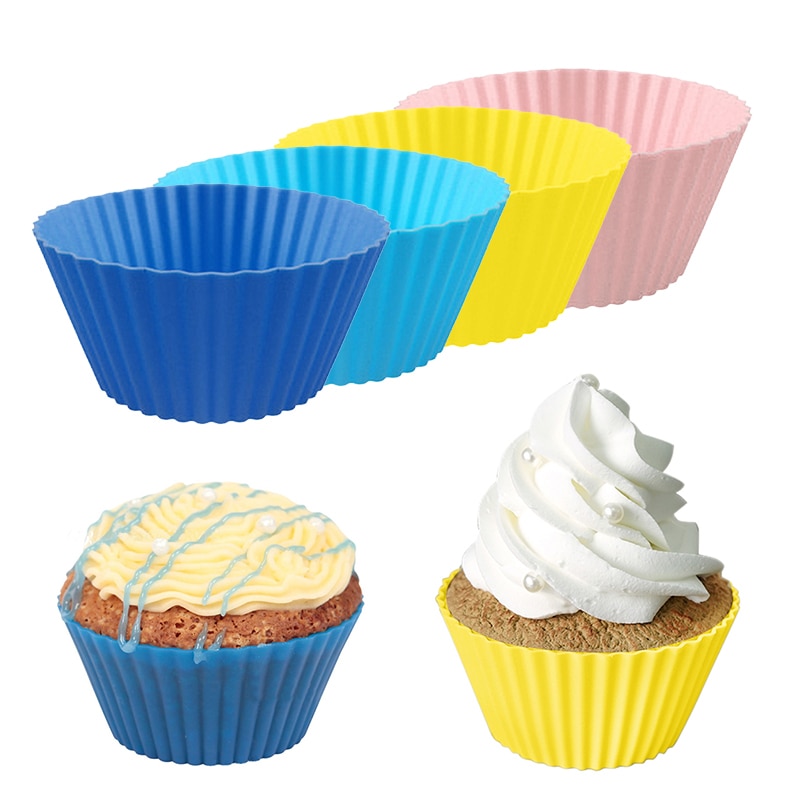 1Pcs Siliconen Cake Cup Muffin Cup Ronde Food Grade Siliconen Cake Bakvorm Cakevorm Siliconen Cake Cup Koken gereedschap