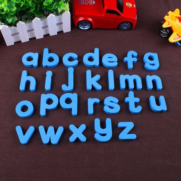 Colorful Capital Letters Small Letter English Alphabet Refrigerator Sticker Fridge Magnet Early Education Board White Board: blue