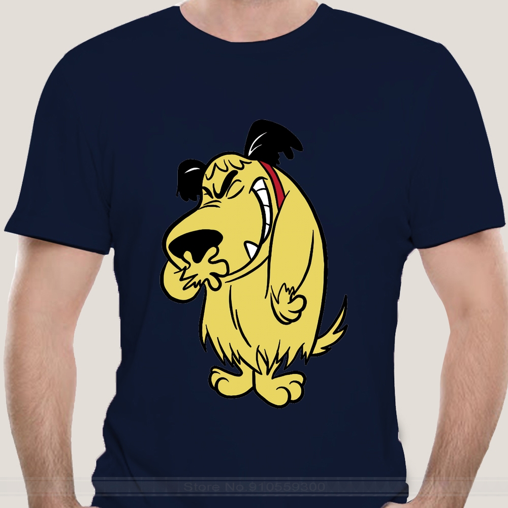 Muttley T-shirt Muttley Mutley Cartoon Lachende Lachen Hond Humor Hihi Heehee Haha T-shirt Mannen Katoen Teeshirt: S / navy blue