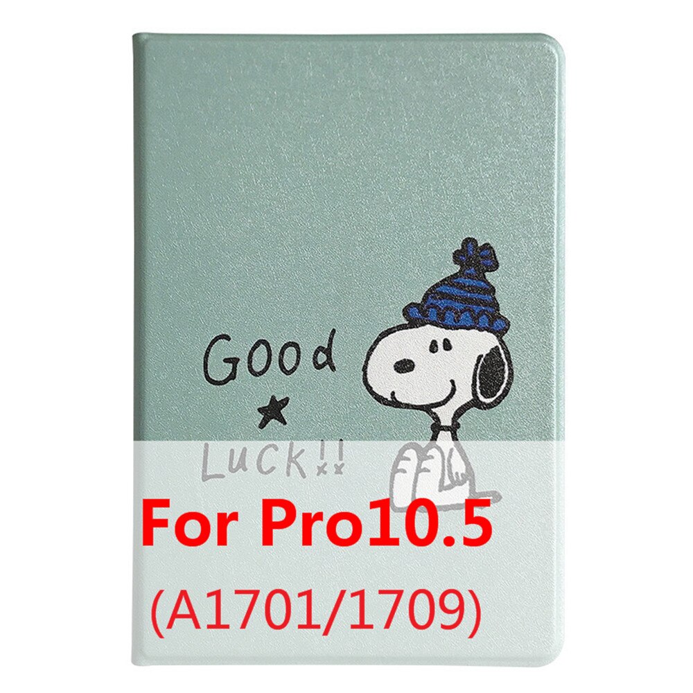 Tablet Case for iPad 10.2" 7th Gen, 9.7" 5th/6th Gen, Air 1/2/3, Pro 9.7"/10.5" - PU Smart Cover: Pro 10.5