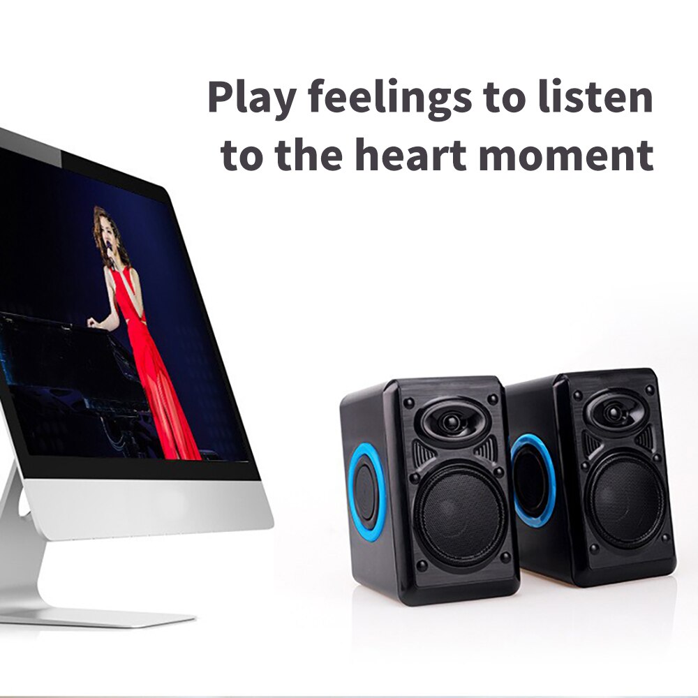 USB Wired Computer Speakers Deep Bass Sound Box Speaker For PC Laptop Powerful Subwoofer Multimedia Loudspeakers Not Soundbar