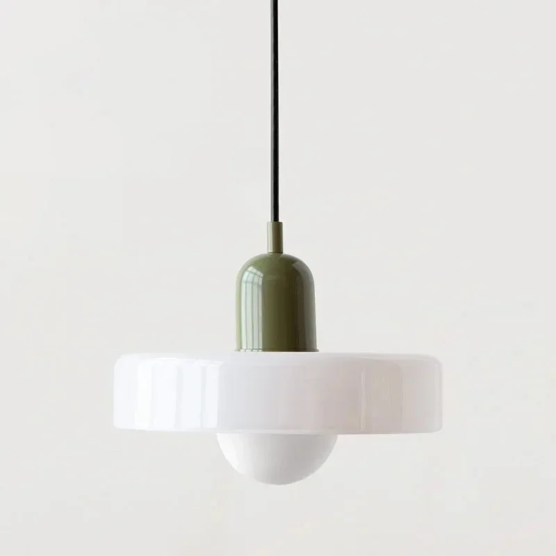 nordisch Glas Anhänger Licht Macaron Farbe LED Anhänger Lampen Für Wohnzimmer Schlafzimmer Studie Esszimmer Bar drinnen Dekorative Leuchten: Kaltes Weiß / Lila