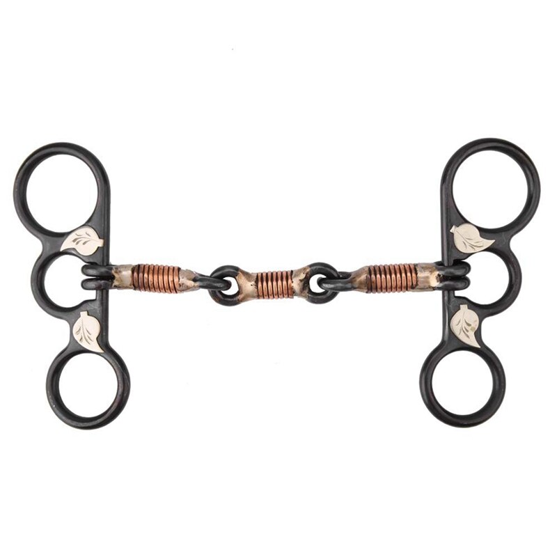 Acier inoxydable cheval Bit fil de cuivre enveloppé mois Style occidental Cowboy cheval tête cheval outils d'alimentation: Default Title