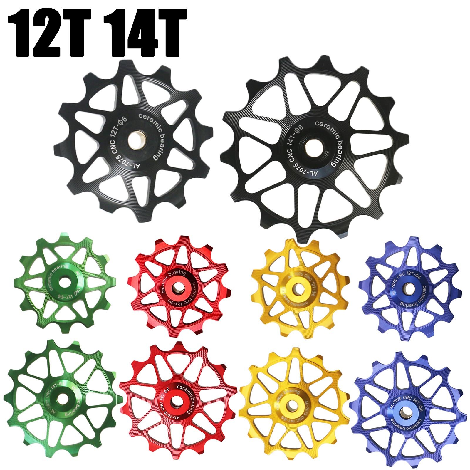 2 stücke 12T 14T Fahrrad Keramik Lagerbier Schaltwerk Rolle führen Rolle Leerlauf Für SHIMANO SRAM DEORE GX Jockey Rad Fahrrad Teile