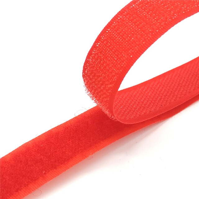 1 Pair Length 1 Meter Width 20 mm Color Hook Surface Hook and Loop Fastener Tape Without Glue Velcro Sewing Accessories: Red