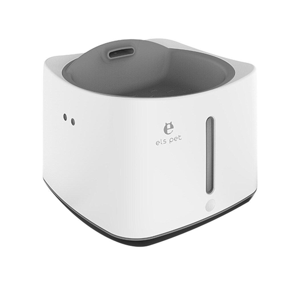 Infrared sensor 1.5L Automatic Pet Cat Water Fountain USB Dog Cat Pet Mute Drinker Feeder Bowl Pet Drinking Fountain Dispenser: White