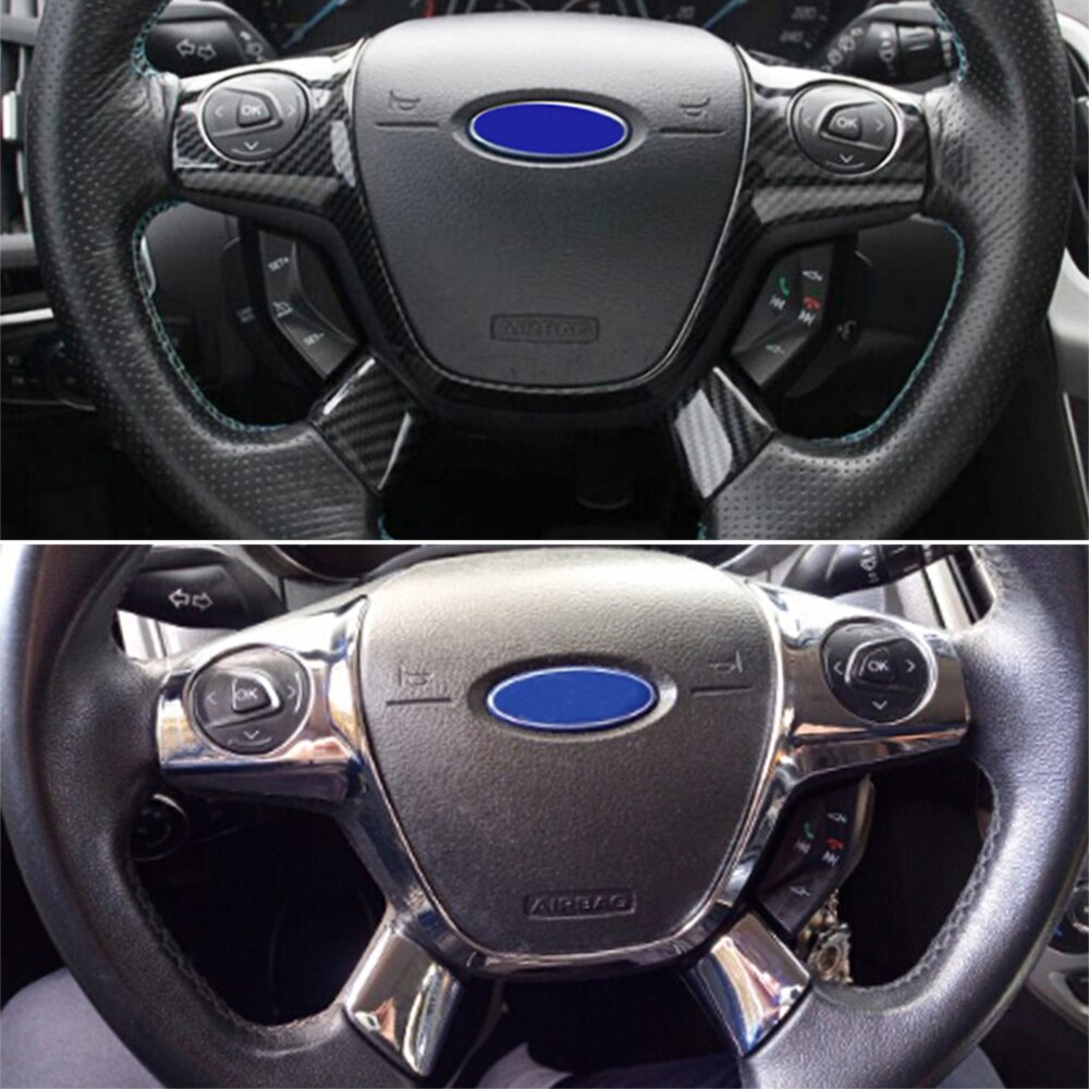 1 st för ford focus 3 mk3 )/ för kuga tillbehör bil styling ratt trim klistermärke dekoration