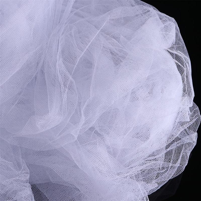 European Style 4 Corner Post Bed Canopy Mosquito Net Full Netting Bedding 190x210x240cm (White)