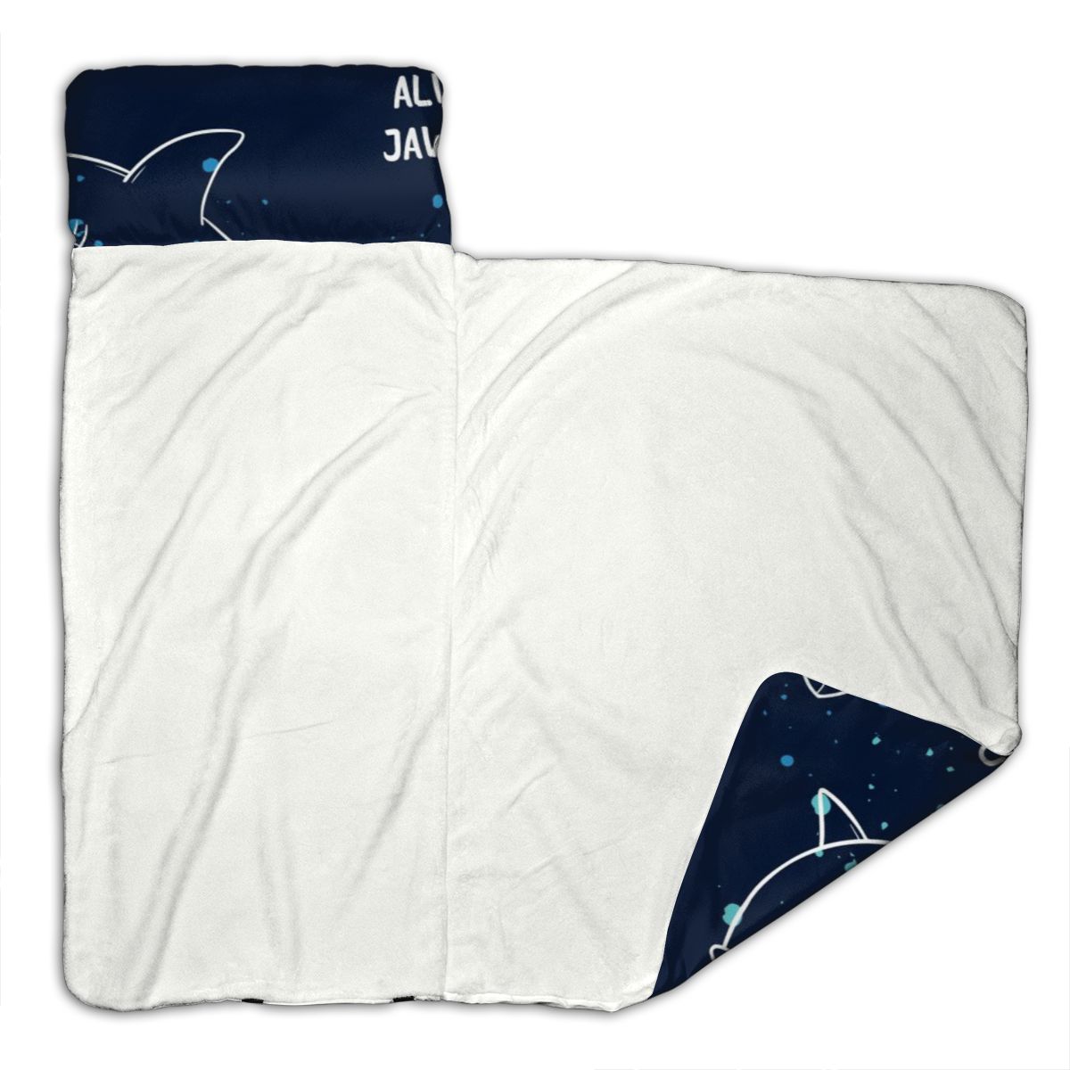 Requins dessinés à la main matelas enfant en bas âge sieste tapis de couchage maternelle enfants ensemble de literie avec oreiller