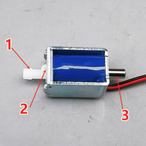 Micro DC 3V 3.7V 5V 2-position 3-way Solenoid Valve Small Electric Control Air Valve Exhaust Electromagnetic Valve 2W 0-350mmhg