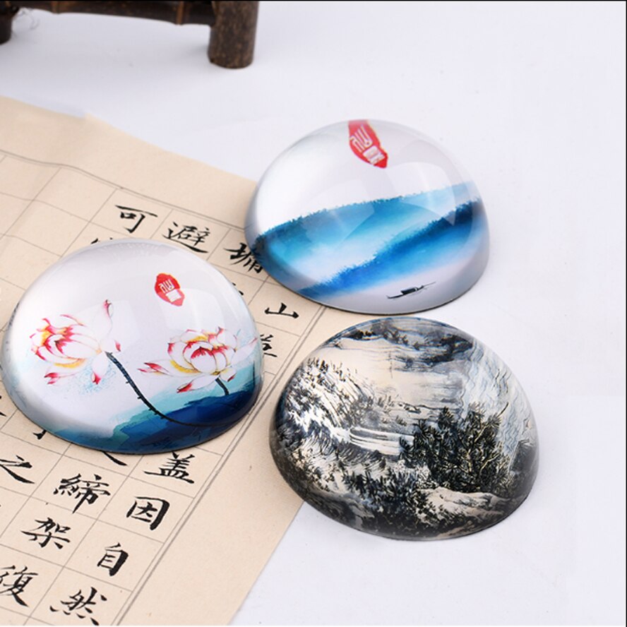 Creatieve Chinese Presse-papier Voor Schilderen Kalligrafie Glas Papier Gewicht Art Tekening Levert Art Set