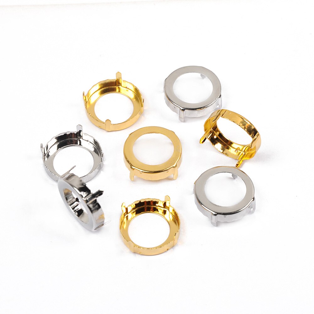 Diamantes de imitación de cristal dorados para coser en ropa, joyería, diamantes de imitación