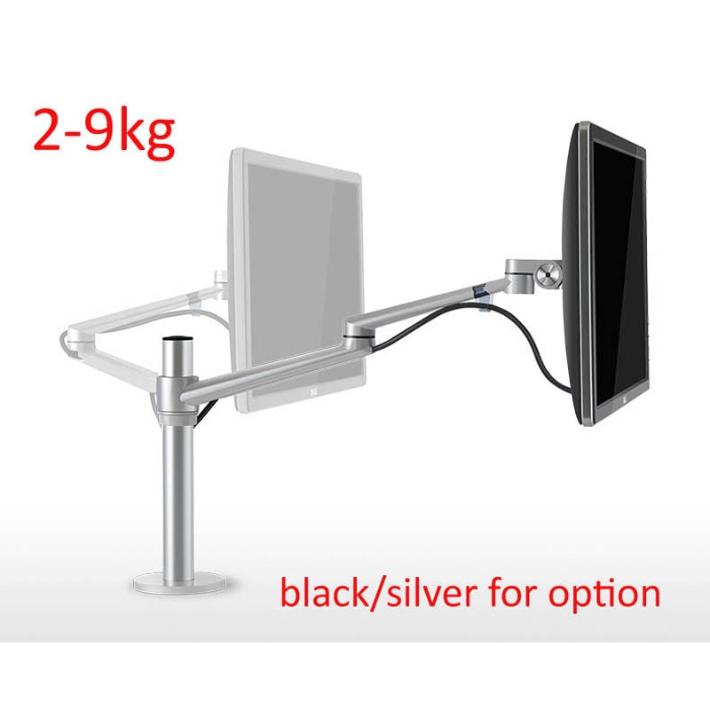 OL-1 Height Adjustable LCD Monitor Holder Aluminum Alloy Rotation Desktop Display TV Long Arm VESA Stand Max Support 27 inch