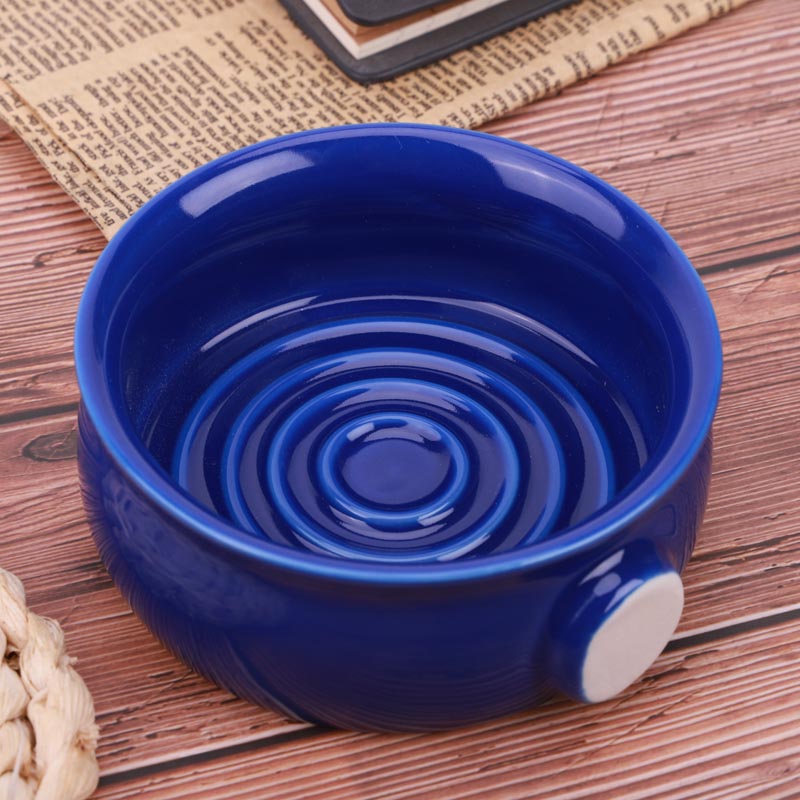 Yaqi colore Blu di Ceramica Ciotola Da Barba per Gli Uomini Pennello Da Barba