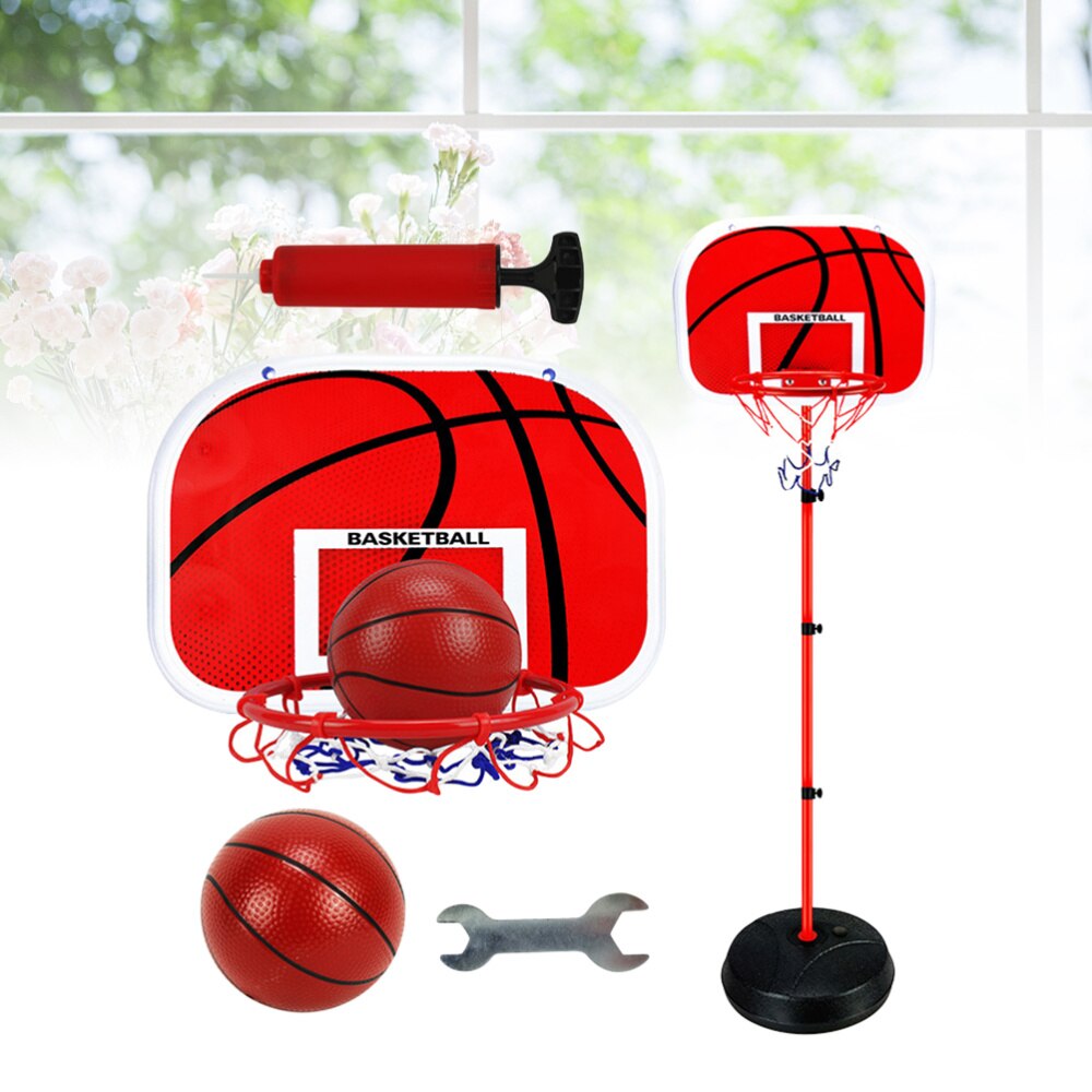 Kinderen Basketbal Set Rekken Stand Metal Training Shot Indoor Outdoor Sport Lifting Basketbal Frame-2.1M (Rood)